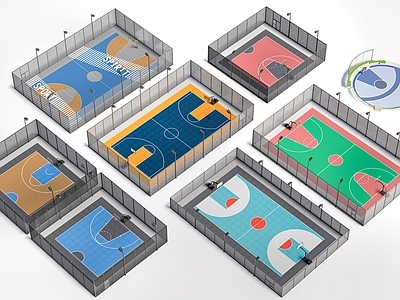 现代篮球场 现代篮球场 篮球场 室内篮球场 户外篮球场