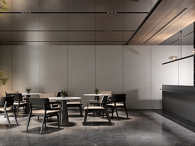 新中式现代茶水间 茶水间