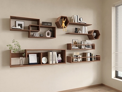 现代置物架 壁挂置物架 墙面收纳架 墙壁书架 装饰架 置物架