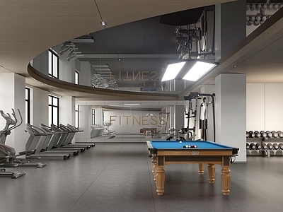 现代新中式健身房 健身房啊