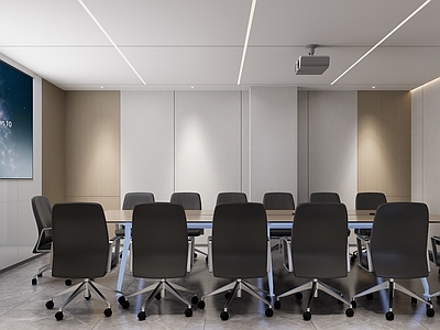 现代新中式会议室 会议室