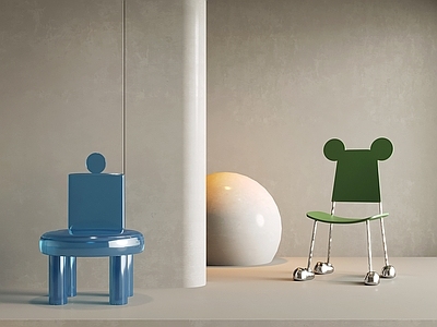 现代儿童椅 椅子 儿童椅子 亚克力 不锈钢 单椅