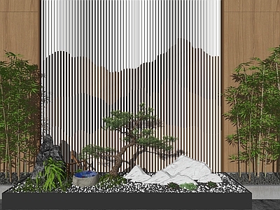 现代新中式其他景观小品 庭院设计 禅意小品 中式组景
