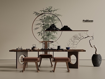 新中式中式茶桌椅 茶台