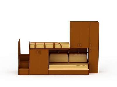 现代精品实木儿童上下床