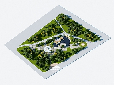 现代北欧口袋公园 口袋公园 社区街区公园 转角公园 口袋公园景观 公园景观