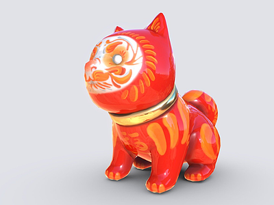 虚拟人物 柴 小猫 项圈 金