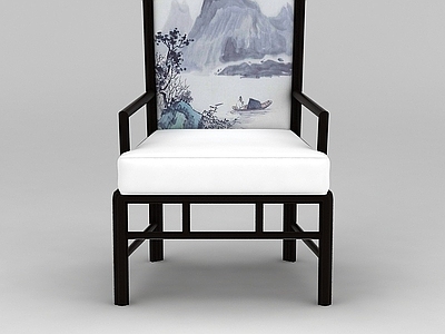 现代古风椅子山水画座椅