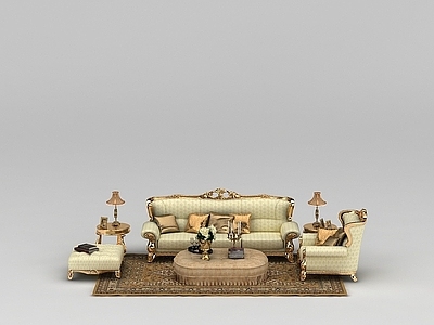 现代豪华欧式组合沙发