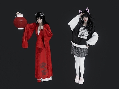 女人 美女人物组合 美女