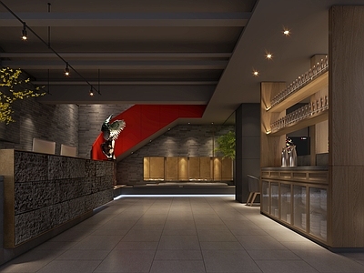 复古中古中餐厅 中餐厅明档 餐饮空间设计 接待区设计 前室设计 复古餐饮空间设计