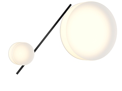 现代极简壁灯 Leds C4 极简壁灯 圆边几 玻璃壁灯 装饰壁灯