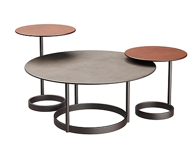 意式极简几类组合 Jori 极简茶几 金属茶几 圆茶几 子母茶几