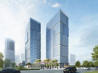 现代办公楼建筑 办公楼平面图 现代商务办公楼 高层办公研发楼 建筑方案 施工图