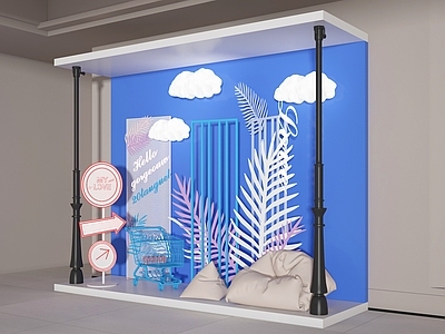 现代橱窗 美陈 橱窗 网红美陈 活动美陈 打卡墙