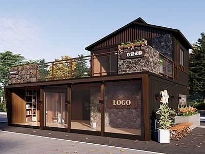 现代原木其他店铺 木元素 办公室 咖啡店