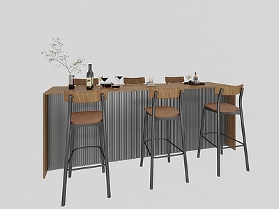 现代烟酒店 吧台 现代