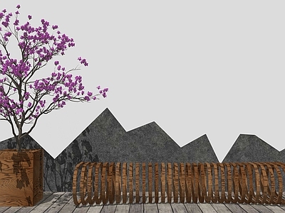 现代新中式其他景观小品 庭院设计 园艺小品 中式组景