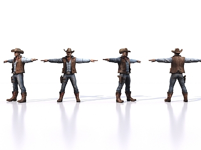 男人 男人 西部牛仔