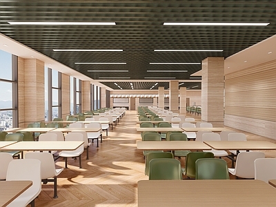 现代食堂 员工食堂 大学生食堂 餐厅