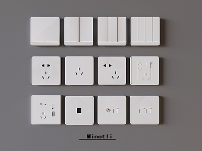 开关 开关插座面板组合 网络插座