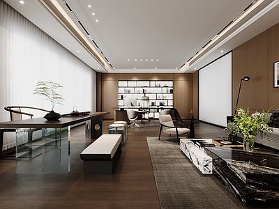 现代意式董事长办公室 办公室 茶室 经理办公室