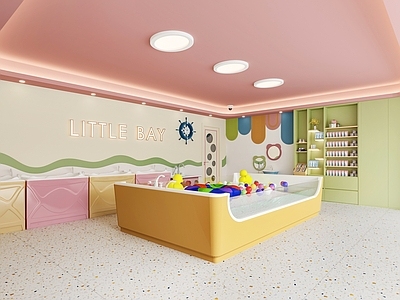 现代法式游泳馆 游泳馆 婴儿游泳 游泳室