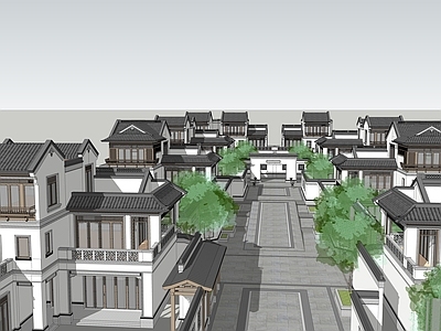 中式四合院 中式街巷空间建筑