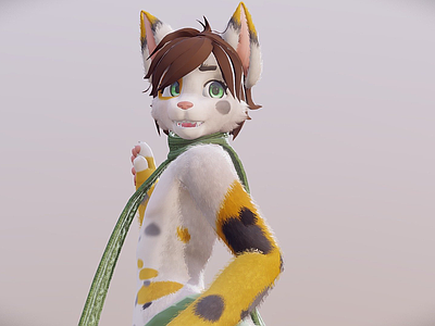 虚拟人物 劳伦斯 猫 雕像