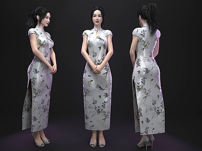 女人 旗袍亚洲女人 民国女性美女 卡通动漫女生人物 模特小姐姐