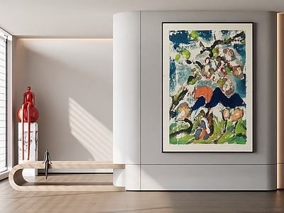 现代法式挂画 女孩房挂画 抽象画 客厅挂画 书房挂画 办公室挂画