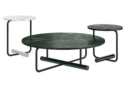 现代极简几类组合 Zanotta 意式茶几 大理石茶几 圆形茶几 极简茶几