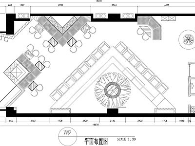 现代酒吧 酒吧设计平面图 酒馆设计平面图 清吧设计平面图 施工图