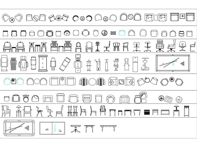 办公家具图库 办公室家具平面图 办公室家具立面图 家具布局平立面图 办公家具设计平立 办公空间家具平立 施工图