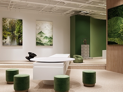 现代图书馆 接待空间 接待室