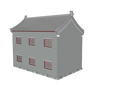 中式古建筑 硬山屋顶建筑