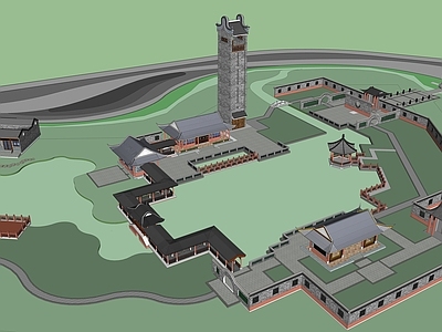 中式古建筑 园博园