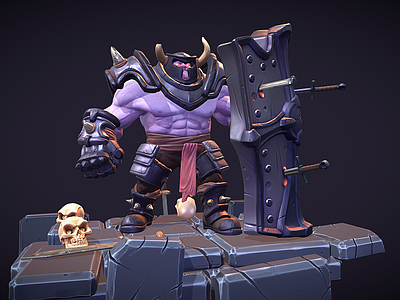 虚拟人物 牛骑士 魔法盾 恶魔狂战士 牛魔王 黑暗大魔王