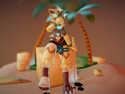 虚拟人物 埃及法老 毛茸人形怪 狐妖 口袋妖怪 埃及精灵