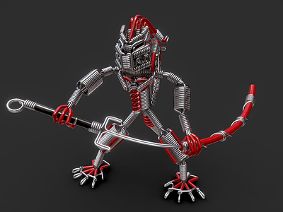 虚拟人物 有线捕食者 钢丝 铁丝 铁丝人物