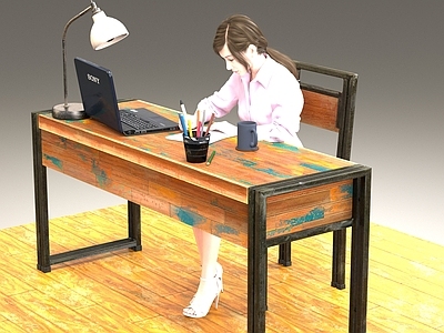 女人 办公 女老师 支教老师 办公桌椅