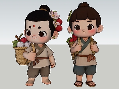 虚拟人物 荔枝主题IP人物