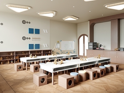 现代中古幼儿园 幼儿园教室