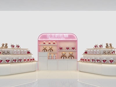 现代玩具礼品店 现代潮玩娃娃展示