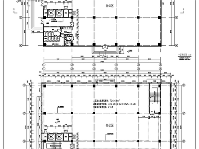 现代办公楼建筑 现代多层办公建筑 办公楼平面图 多层办公楼 施工图