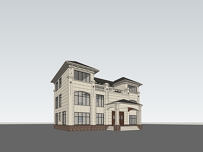 欧式简约乡村民房 简欧自建房 乡村自建房