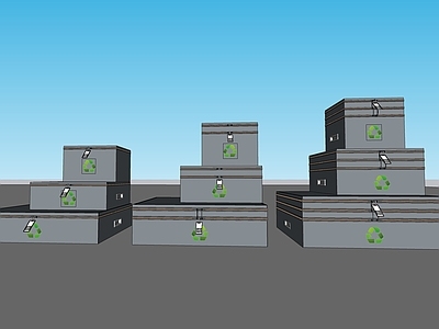 现代其他摆件 盒子 快递箱 box