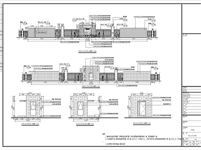 小区主入口 欧式小区入口 入口景墙岗亭 施工图