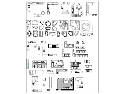 现代厨房设施 厨卫用具设备 厨房卫浴设施 厨卫工具装置 厨卫配套用品 厨卫生活器具 施工图