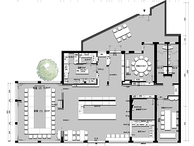 现代其他文化空间 一层文创店 施工图